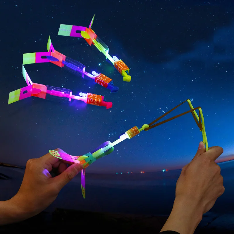 Лидер продаж, дешевая уличная игра, стрела, лаунчер, мигающий Вертолет, игрушка, эластичная с детьми