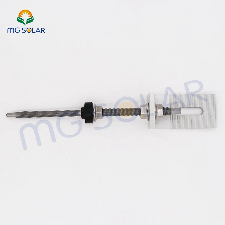 Solar Panel Roof Mounting Bracket Hanger Bolt with L Foot Mount Kit for Steel Purlin