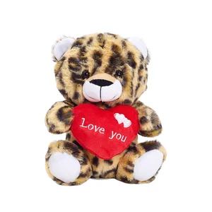 Custom Leopard Stuffed Animal Toys Plush Toy with PP Cotton Filling