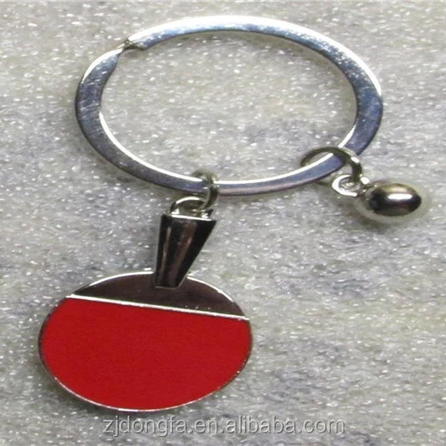 Ping Pong Keychain Paddle With Ball Table Tennis Keyring Metal Key Chain Sports Keychains