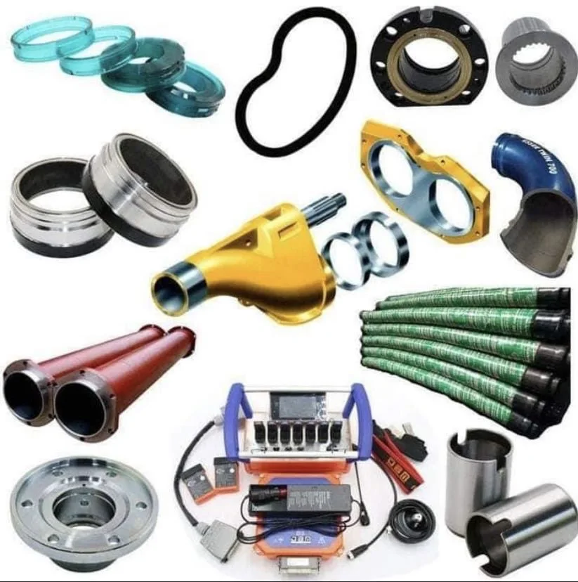 コンクリートポンプ配送ホース、SK/MF/ZX/HDカップリング付き4鋼線層