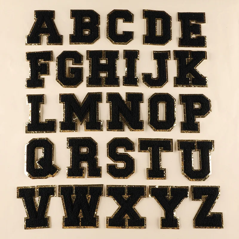 Multiple Choice Embroidery Chenille Letter Patches,Iron On Embroidery