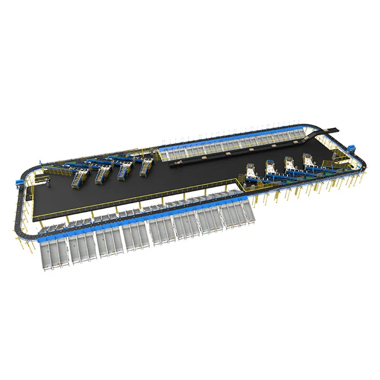 Automatic DWS Conveyor System Loading  Parcels Scale Weight Measure Sorting Machine Cross Belt Sorter