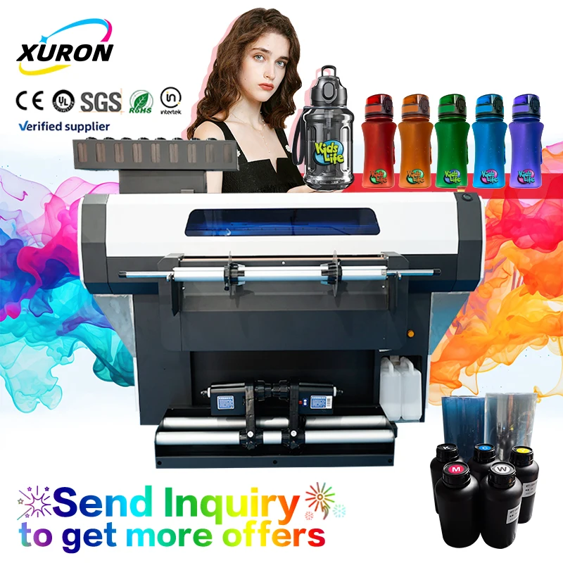 Xurong Manufacturing's Space-Saving Fully Automatic Roll-to-Roll UV DTF Printer New Condition 300mm 600mm Transfer Production