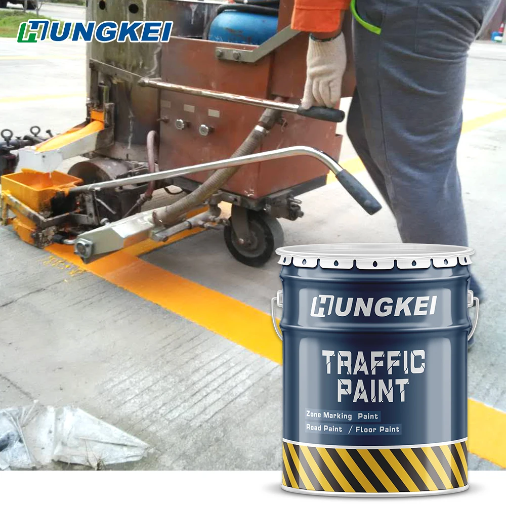 Yellow and White Color Cold Plastic Highway Road Traffic Line Marking Paint