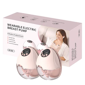 OEM High Quality New Hands Free Double Sealed Flange 4 Modes 12 Levels Low Noise Silicone Electric Wearable Breast Pump