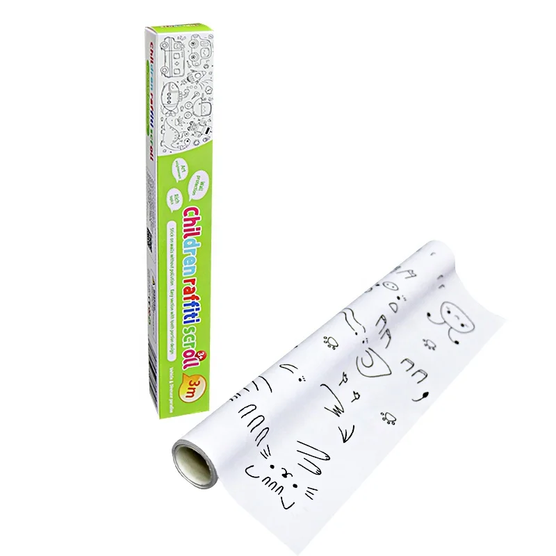 Kid DIY Wallpaper Scroll Rolling Drawing Graffiti Colorful Doodling Papers 300cm for Children Creative