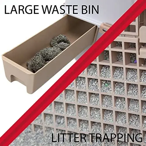 Caja de arena semiautomática para gatos, limpieza rápida, fácil de