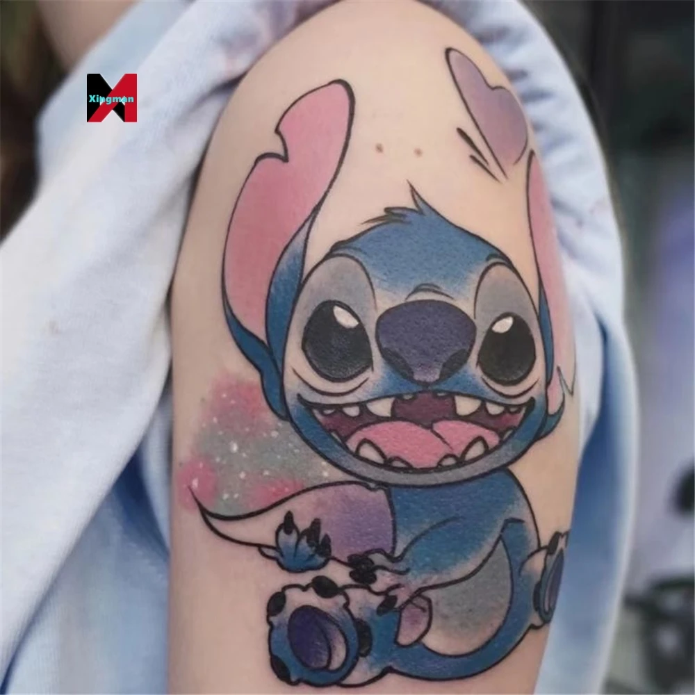 Disney Stitch Tattoo Stickers Cute Cartoon Tattoo For Kids Temporary  Tattoos Novelty Gag Toy Childrens Birthday Party Decor  Ballons   Accessories  AliExpress