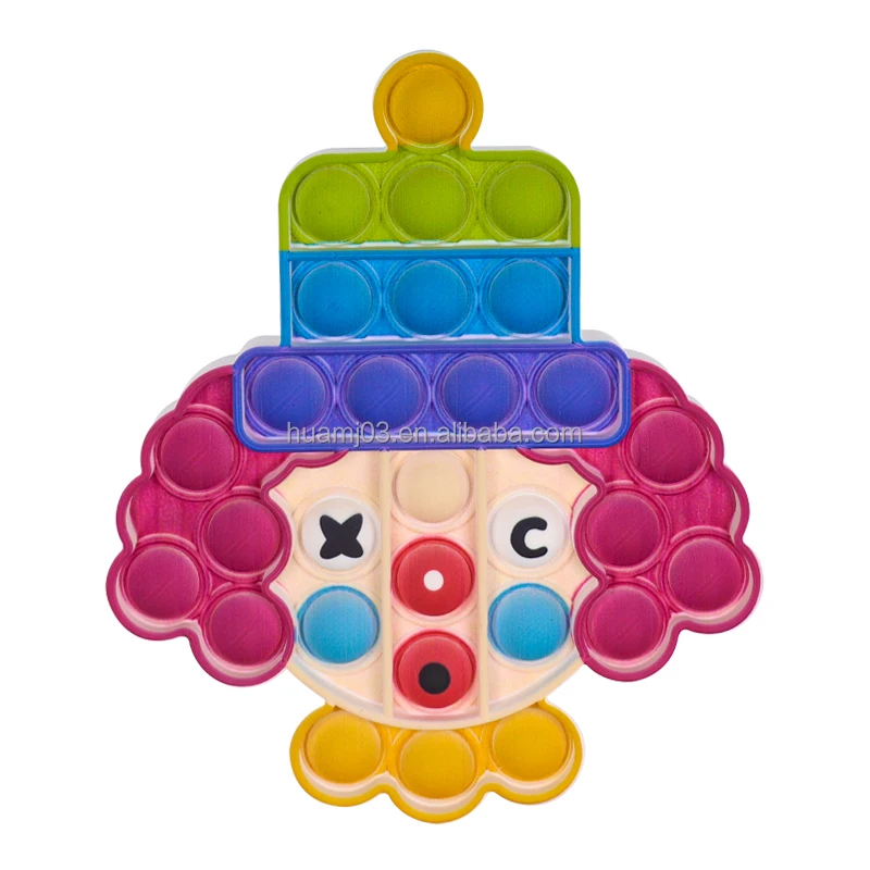 Лидер продаж на Amazon 2021, настраиваемая Радуга 2 поколения, силикон, не содержит Бисфенол А, игрушка-фиджет с разноцветным принтом для клоуна