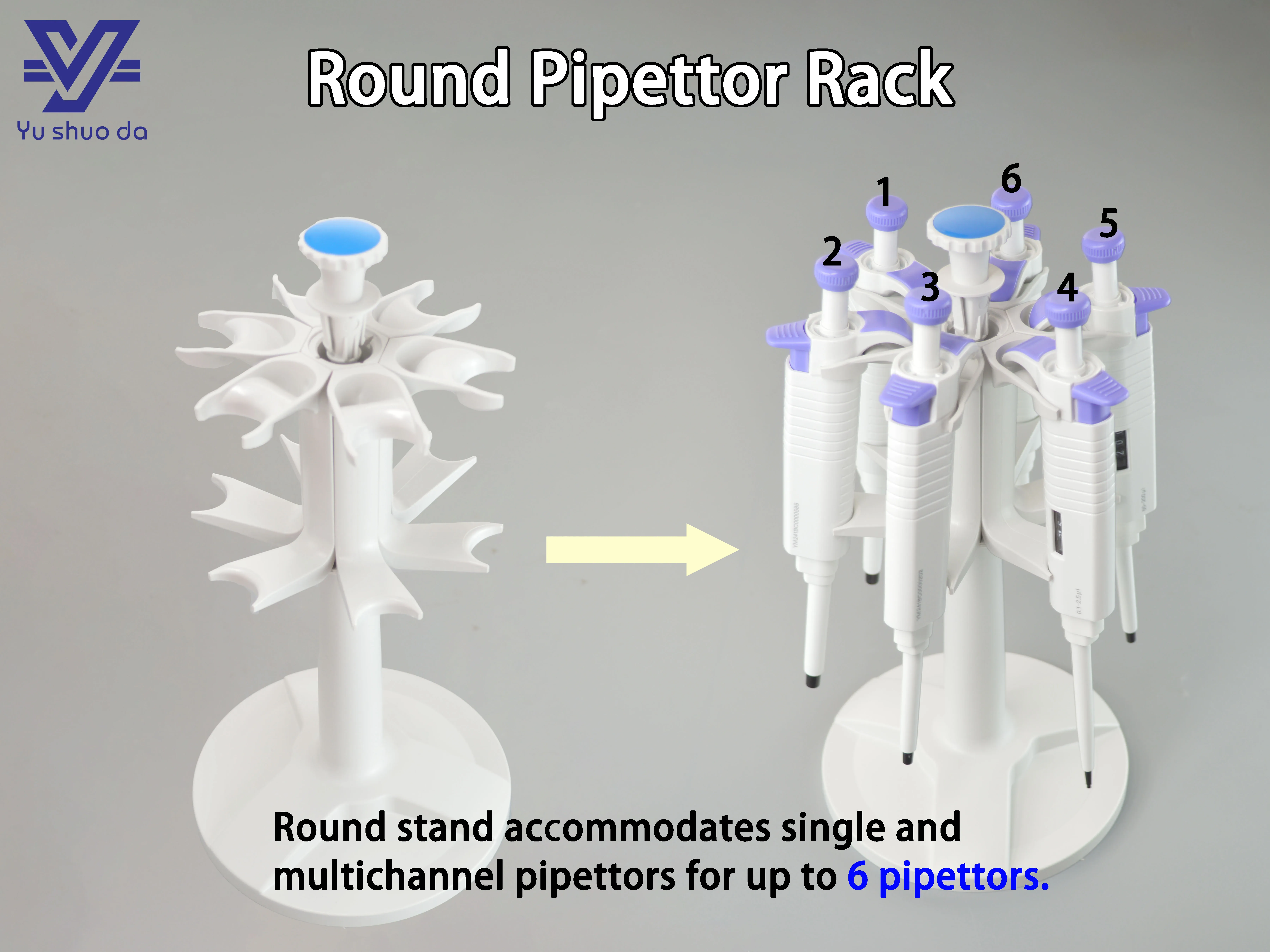 rotary round pipette stand