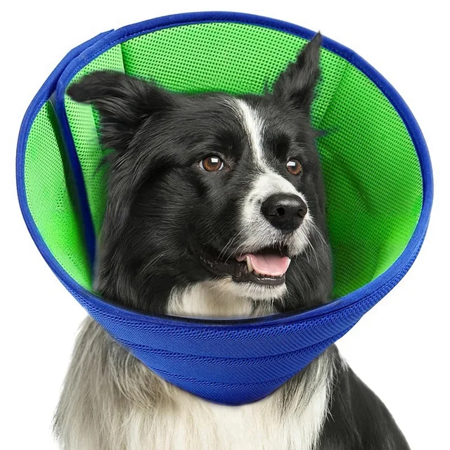 After Surgery Adjustable Soft Dog Recovery Cone Collar Pet Anti-Lick Anti-Bite Breathable Elizabethan Collar Dog Cones