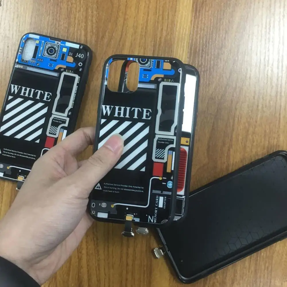 Custom Design Call Flash Phone Shell Tempered Glass Illuminate  Flash Light Phone Case for iPhone