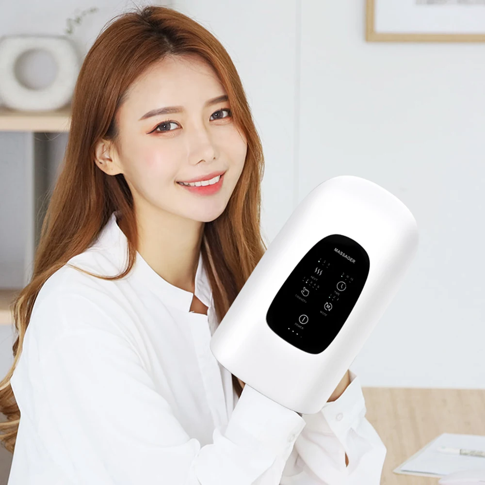 Palm Hand Massage With Heat Vibration for Hand Spa Massager Finger Wrist