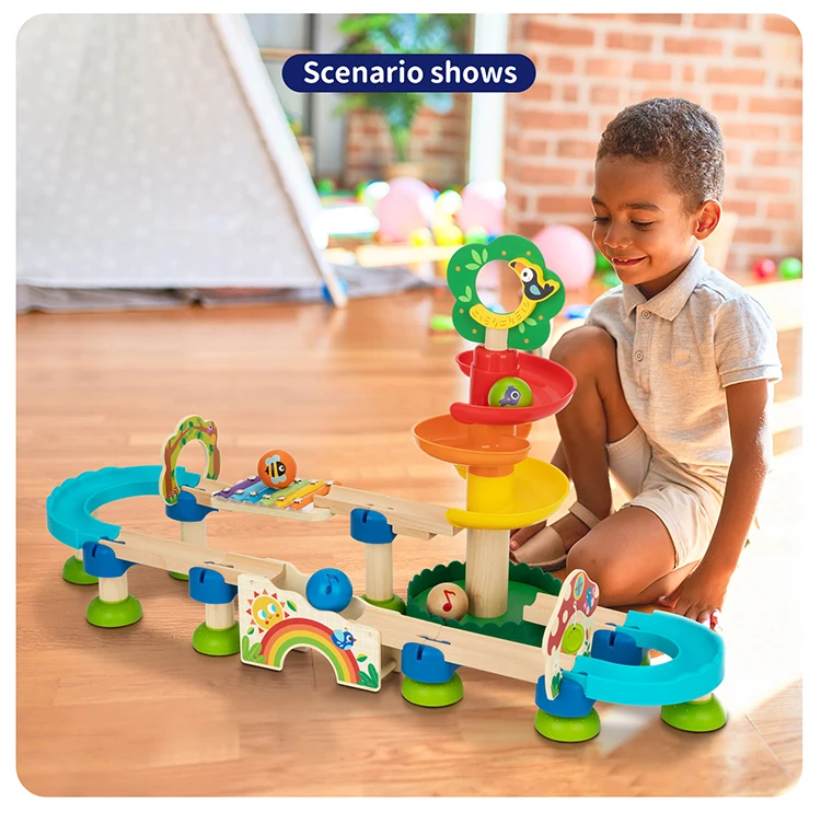 Track Ball Game Double Helix Racing Exercise Handson Assembly Ability