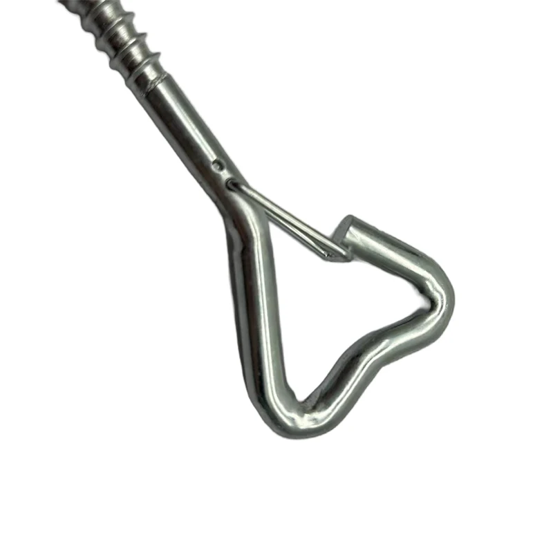 7MM Swing Hook Screw Hardware Eye Bolt Galvanized Spring Snap Hooks Special-shaped Ring Screws Heart Ring Screws