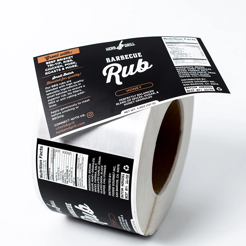Custom Waterproof Labels Digital Printing Vinyl Stickers Labels for Honey Jars , Private Bee Honey Jar Label Sticker