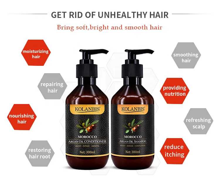 KOLANBIS оптовая продажа марокканского арганового масла профессиональный шампунь и кондиционер для волос экологически чистый набор для сухих и поврежденных волос