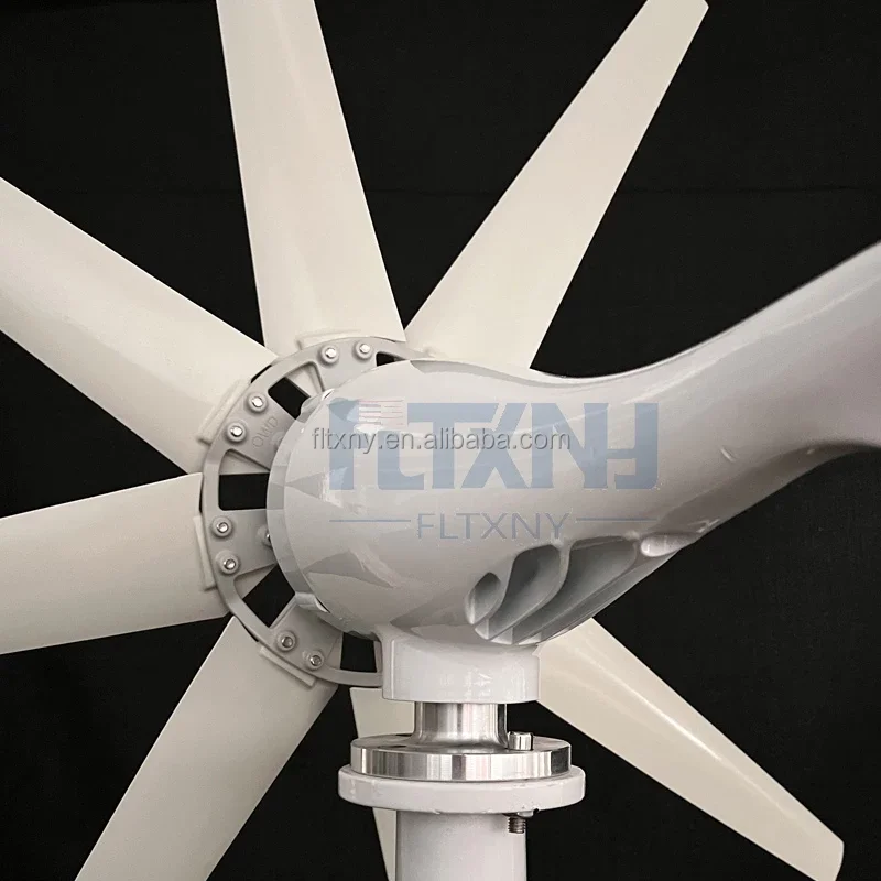View of 1000W Wind Turbine for Sale – 8 Blade Eolienne Ideal for Homes ...