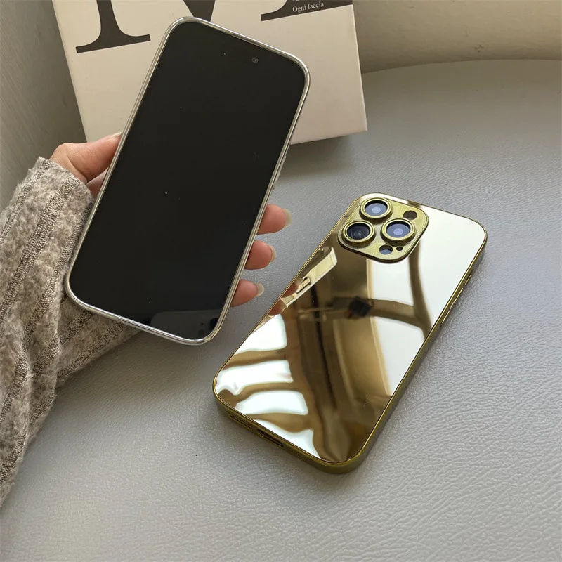 Gold Iphone Pro Cover Case Real 24k Gold Plated Phone Case For