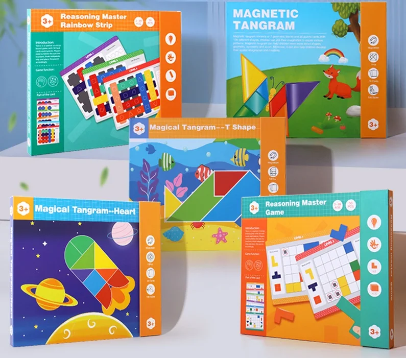 New Design Wooden Puzzle Blocks Children Education Brain Training Geometric Blocks Logical Thinking Block Game Toy
