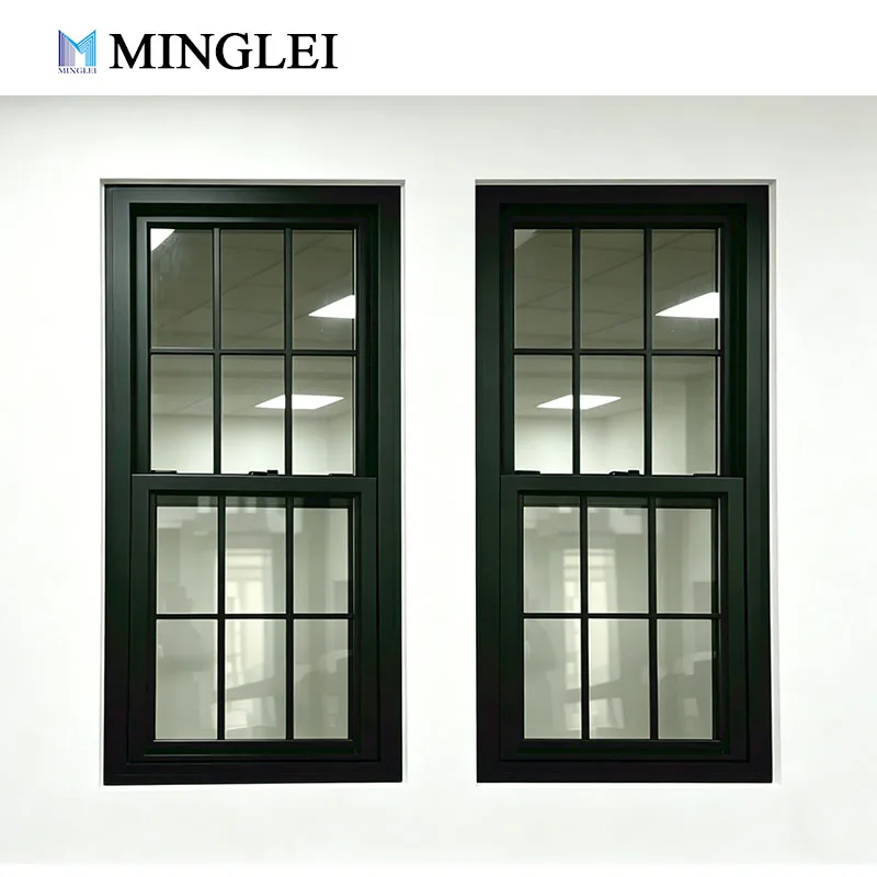 product usa vintage grille design soundproof energy effective all colors aluminum windows glass double hung black aluminum window311-2