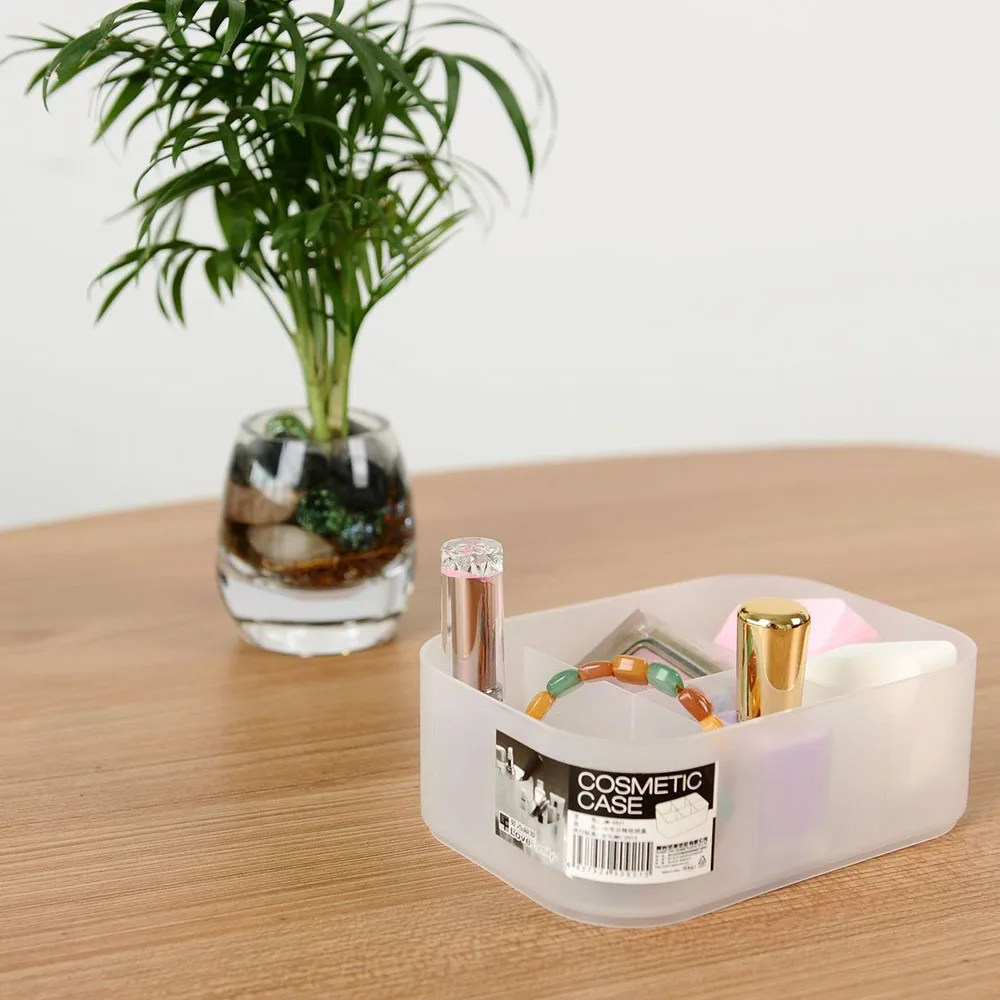 Cross Border High Quality Durable Plastic Transparent Rectangle Storage Baskets with Handle for Household Multifunctional Use