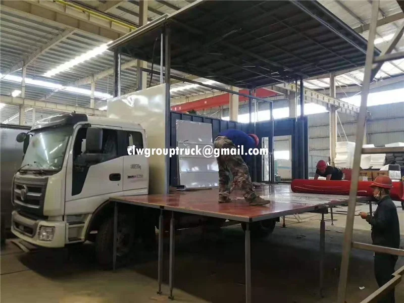 Advertising Outside Broadcast Vehicle 4x2 Mobile Stage Truck for Sale