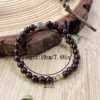 Bracelet de perles de grenat rouge naturel