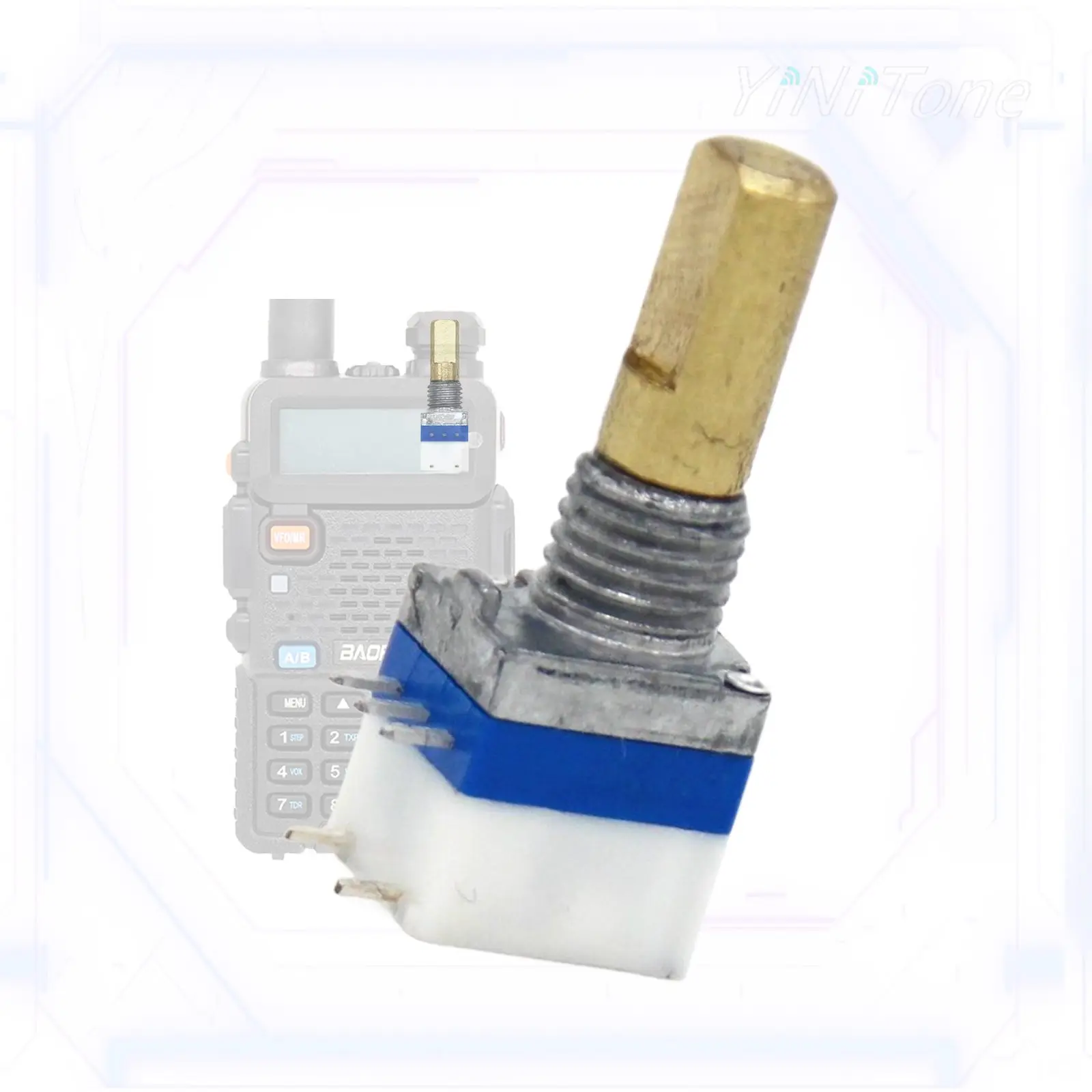  for Baofeng UV5R Kenwood TK3107 High Internal Control Parts Two-Way for Radio Walkie Talkie Power Knob Volume Switch