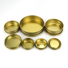 Factory Made Gold Color Empty Round Box 10G 30G 50G 100G 125G 250G 500G Caviar Tin