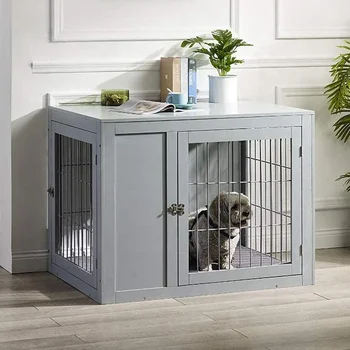 Dog Crate Furniture,wooden Dog Crate End Side Table,dog Kennels With 3 