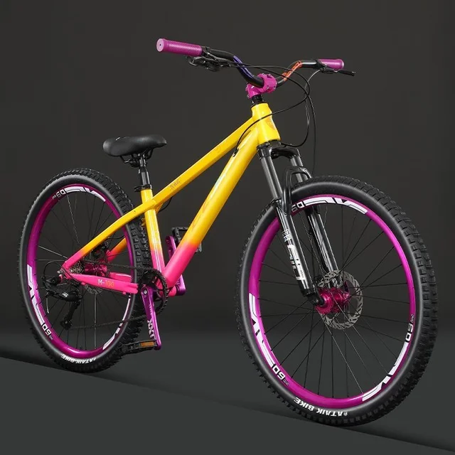 Yellow 26 Inch 8 Speed Hydraulic Disc Mountain Bike Adult MTB Racing Bicycles