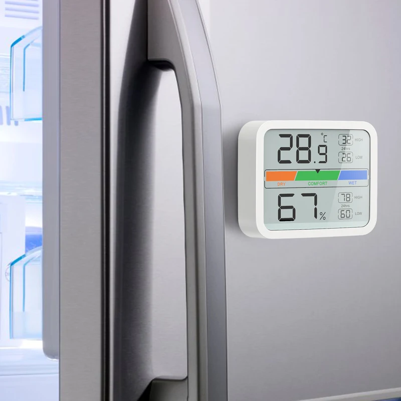 Large Led Display Room Thermometer Digital Temperature Humidity Meter