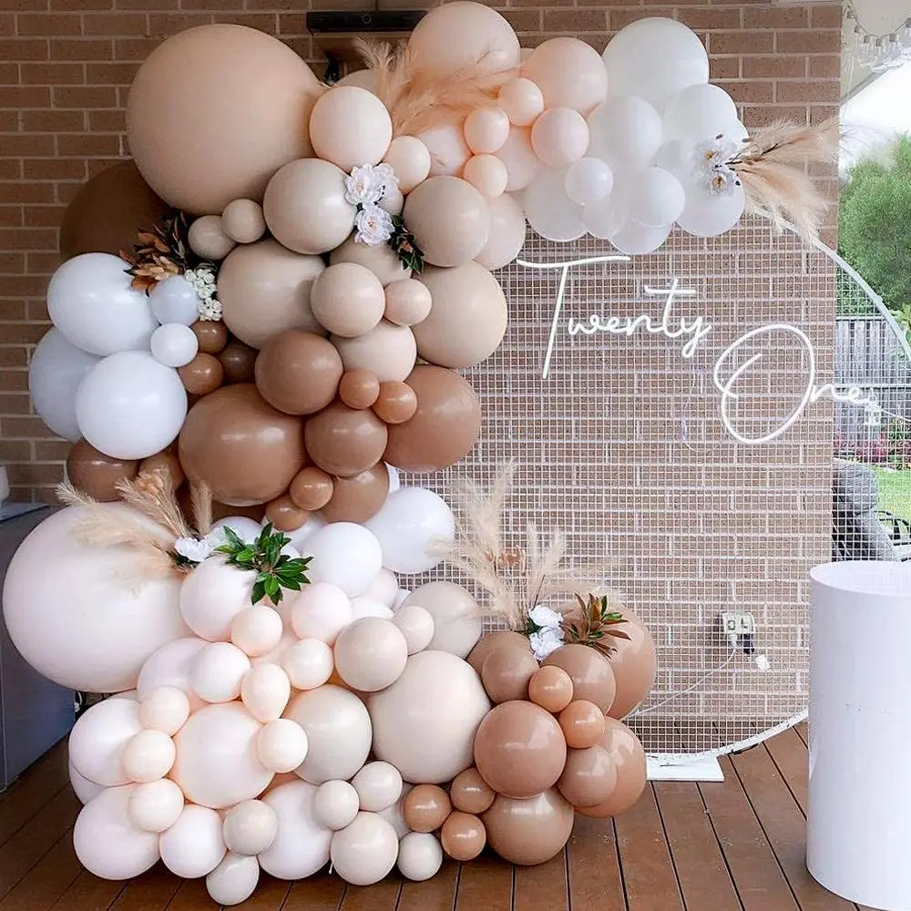 Dusty Rose Pink Nude Mauve Brown Ivory White Boho Balloons Balloon Garland  Kit for Baby Shower Balloons Girls| Alibaba.com