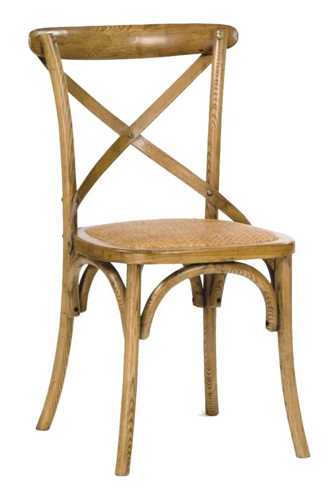 Huarui Modern Solid Wood X Chair Crossback Stack for Outdoor Farmhouse Wedding Events Hotels-Versatile Furniture Design