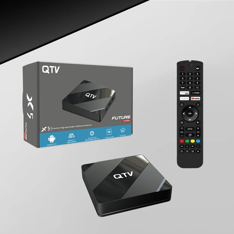 Factory Price Future APP IP Tv Box QTV Allwinner H616 5g Wifi 2GB 8GB Android 10 TV Box QTV OTT Media Streamer Box Hot for UK NL