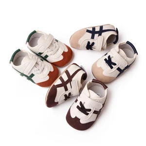 Color Matching Striped Soft Sole Anti-slip and Wear-resistant Casual Sports Baby Shoes