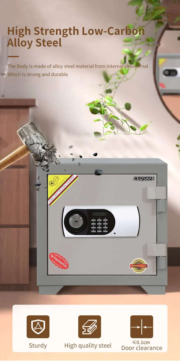 CEQSAFE Electronic Digital Safe Box Home and Hotel Office Safe Fire Resistant Safe Box details