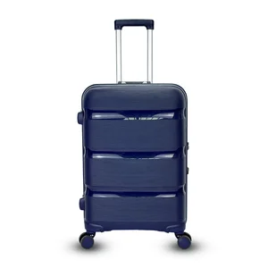 New Unisex 3pcs Large Capacity Hard Shell Suitcases PP Luggage Set with Spinner Caster Aluminum Trolley Luggage Bag