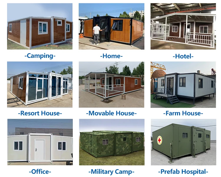 Folding House Expandable Modular Home 20ft 30ft 40ft Prefab House