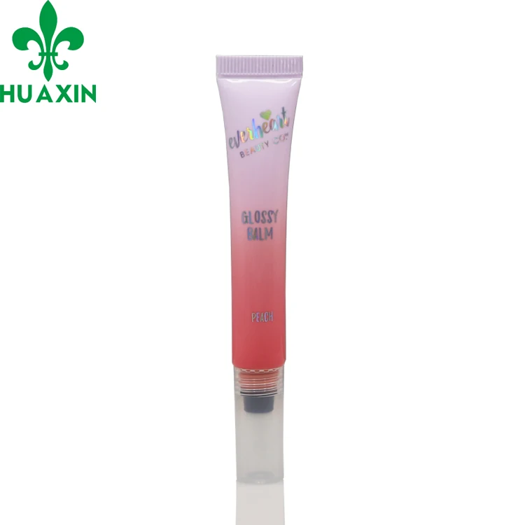 15ml 20ml Pink PCR Plastic Packaging Unique Shape Compostable Lip Oil Gloss Tubes Squeeze Soft Eye Cream Tubes Cosmetics