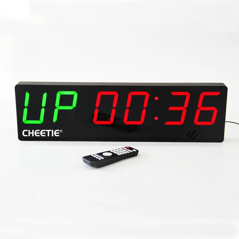 CHEETIE CP50D New Design Large Six Digits Fitness Timer Digital Wall Interval Timer Clock for Gym With Logo