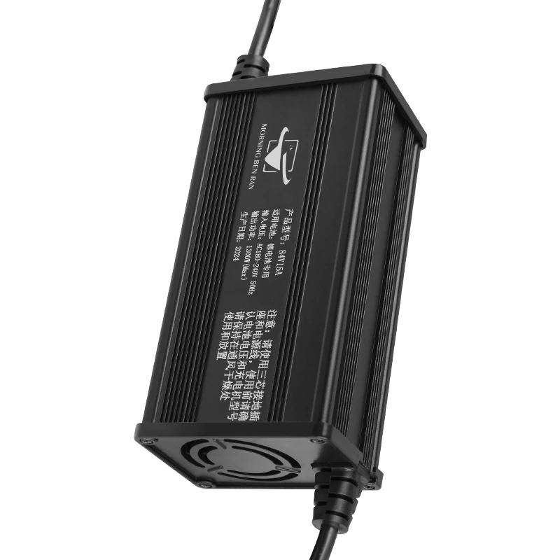 72V 15A Aluminum Shell Electric Vehicle Charger for Lithium Phosphate Battery Bicycles Motorcycles Tricycles UK AU US Sockets