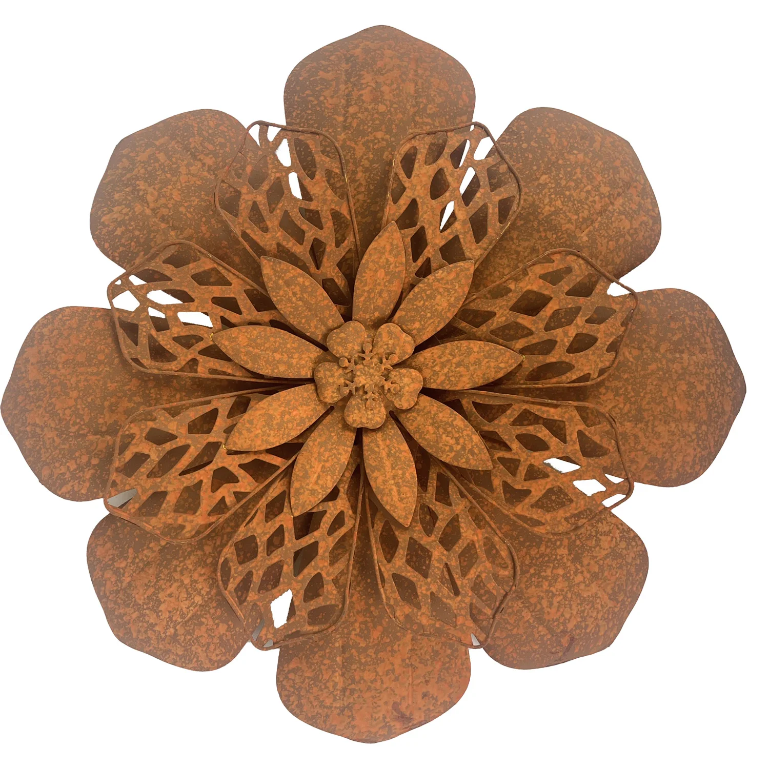 Farmhouse Metal Flowers Wall Rustic Metal Wall ArtHanging for Indoor Living Room Outdoor Porch