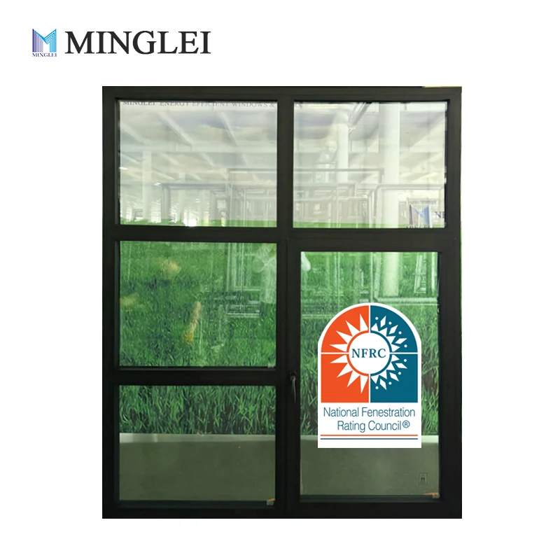 Minglei United States Energy Star Certified windows High Precision Aluminum Profile Triple Glazed Fixed and Tilt Turn Window