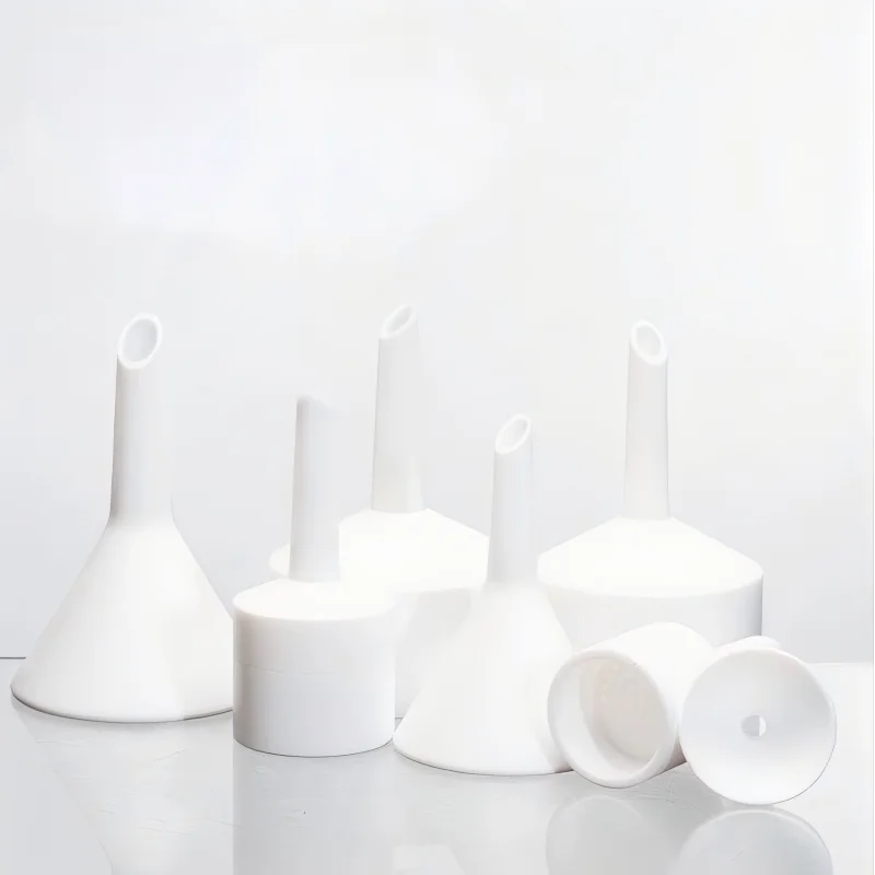 Polytetrafluoroethylene Triangular Funnel Laboratory Strong Acid and Alkali Resistant 52/80/105/160mm PTFE Funnel