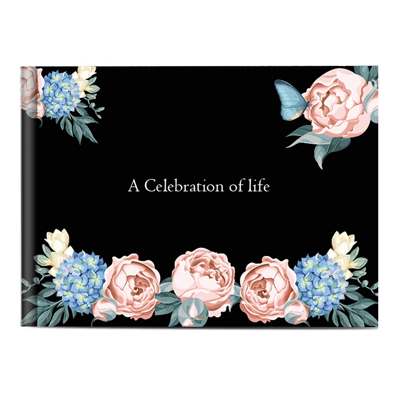 Funeral Guest Book Set Memories Book Frame Alternative Celebration of Life Guest Check Book for Funeral Memorial Service