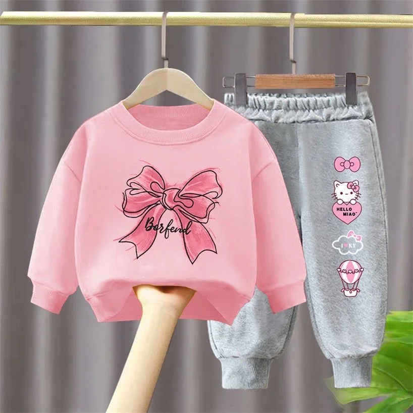 Custom Logo Baby Clothes Sets Girls' Clothing Long Sleeve Sweatshirts