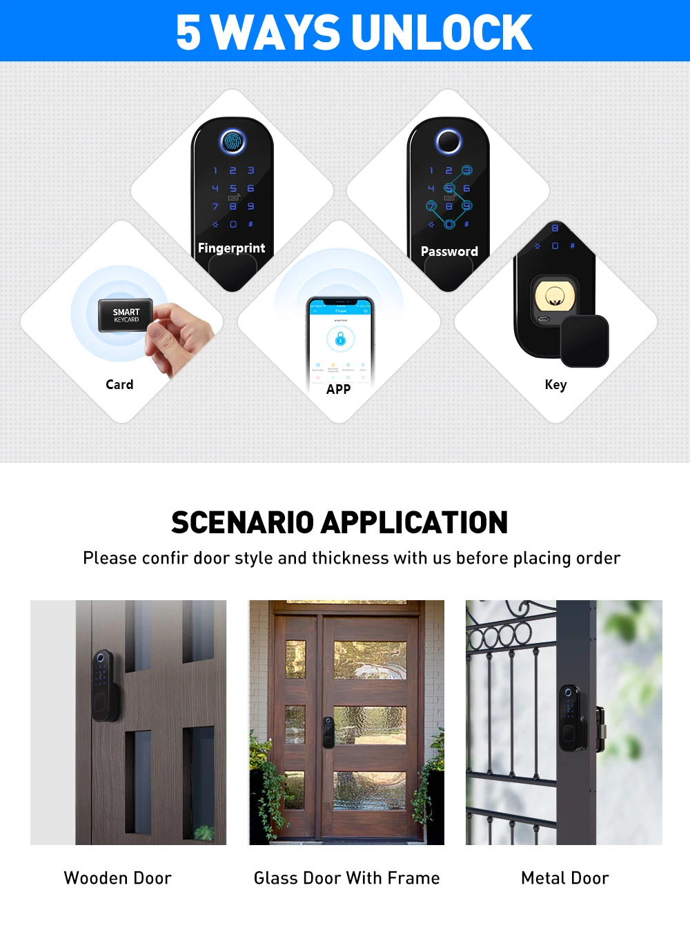Waterproof Outdoor Smart Lock With Ttlock App & Fingerprint Reader For ...
